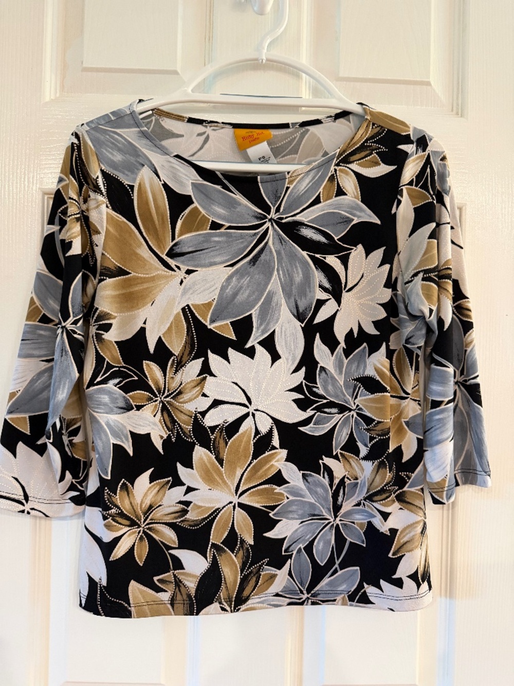 Ruby Rd 3/4 Sleeve Floral Top - Picture 1 of 2